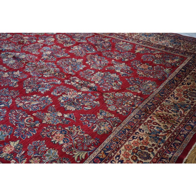 Vintage Persian Sarouk Area Rug 10'0'' X 23'5'' For Sale In New York - Image 6 of 7