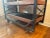 Antique Industrial Neverax Wood and Iron Rolling Open Shelving Unit For Sale In Philadelphia - Image 6 of 9