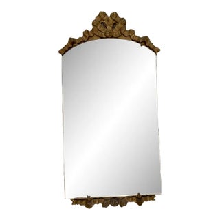 Vintage Mid 20th Century Gilt Carved Mirror For Sale