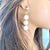 White Coral 0.50 Inch Wide Diamond Rondels 0.45 Carat Gold 2.75 Inch Earrings, Pair For Sale In New York - Image 6 of 6