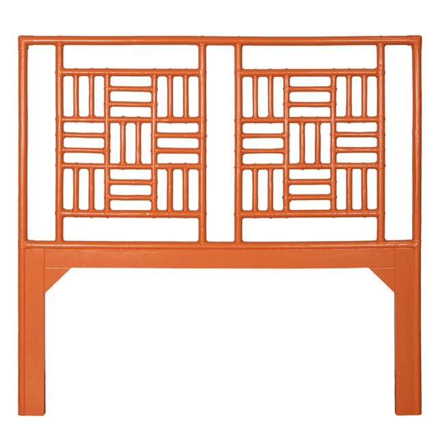 Not Yet Made - Made To Order Finn Standard Bed Queen - Orange For Sale - Image 5 of 12