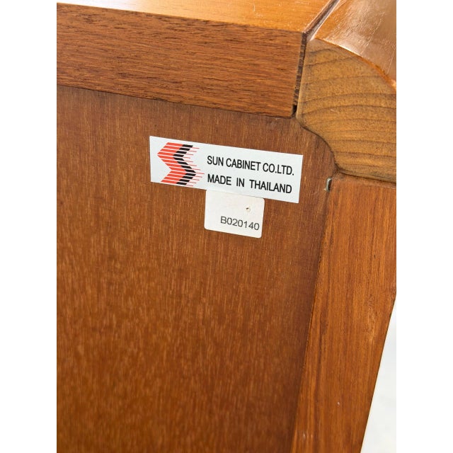 Mid Century Modern Teak Low Dresser 9 Drawer Long Lowboy For Sale In Los Angeles - Image 6 of 11