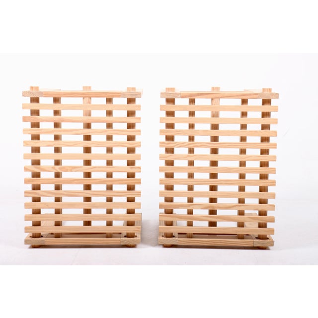 1970s Set of Scandinavian Modern Stools in Solid Pine, 1950s For Sale - Image 5 of 10