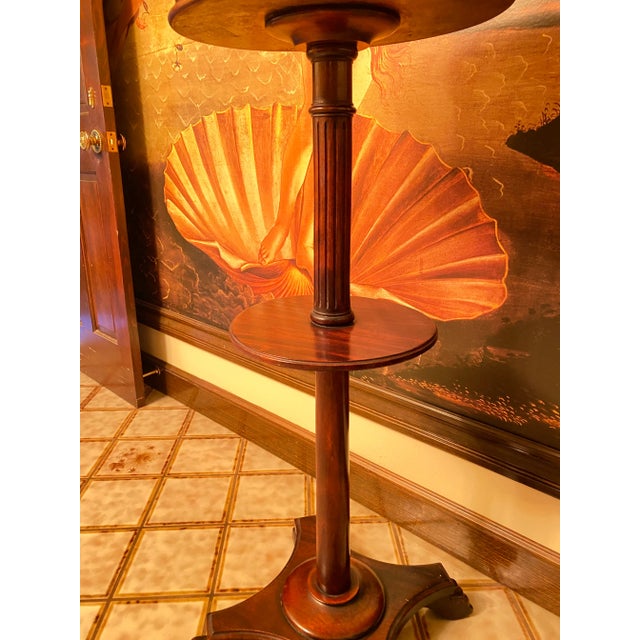 1950s Vintage Shaving Mirror Stand Mahogany With Swivel Mirror, Two Shelves and One Drawer for All Toiletries. For Sale - Image 9 of 13