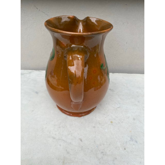 French Pottery Pitcher Savoie With Grapes , Circa 1890 For Sale In Austin - Image 6 of 8