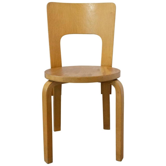Vintage Finnish Wooden Chair by Alvar Aalto, 1950 For Sale - Image 9 of 9