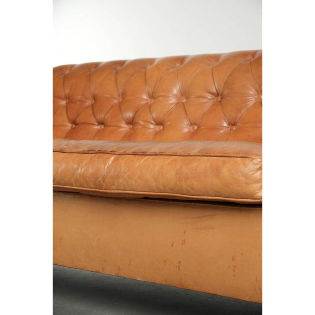2.5-Seater Chesterfield Sofa in Sheepskin Leather For Sale - Image 13 of 14