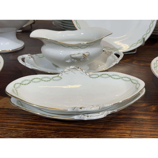 Limoges Porcelain Dinner Service by J.B. Tricard et Cie, Set of 95 For Sale - Image 17 of 18