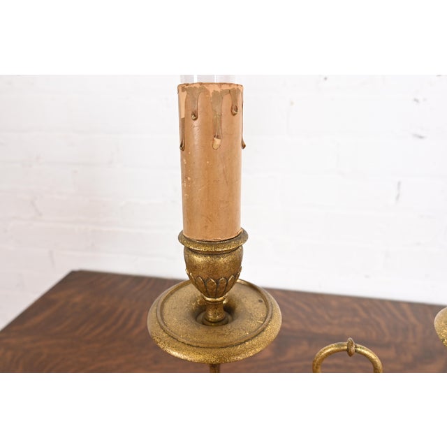 Tiffany Studios New York Bronze Doré Two-Light Table Lamp, Circa 1910 For Sale In South Bend - Image 6 of 12