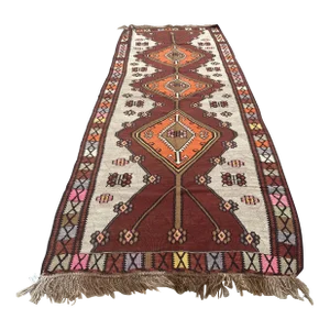 1940s Vintage Kars Flatweave Kilim Rug