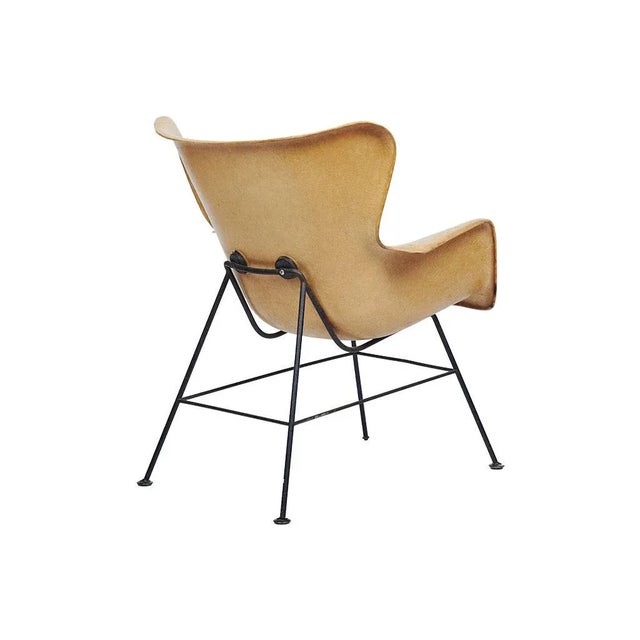 Selig 1950s Mid-Century Modern Lawrence Peabody for Selig Attributed Wingback Chairs - A Pair For Sale - Image 4 of 9