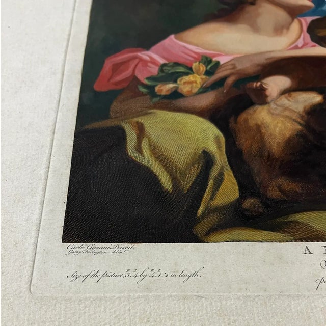 Late 18th Century A Nymph and Shepherd After Carlo Cignani the Houghton Gallery 1775 Colored Print For Sale - Image 5 of 7