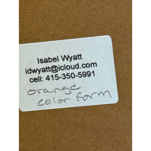 Isabel Wyatt "Orange Color Form" Original Painting, Signed For Sale - Image 4 of 10
