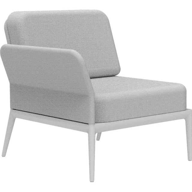 Cover white right modular sofa by mowee dimensions: d83 x w80 x h81 cm (seat height 42 cm). Material: aluminum and...