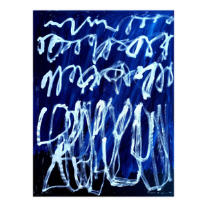 19.6" X 25.5" - Cy Twombly Inspired Abstract Original Oil Painting, Unframed