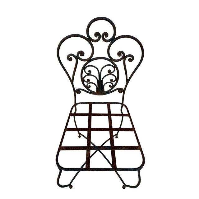 French Wrought Iron Chairs, 1970s, Set of 4 For Sale - Image 4 of 16