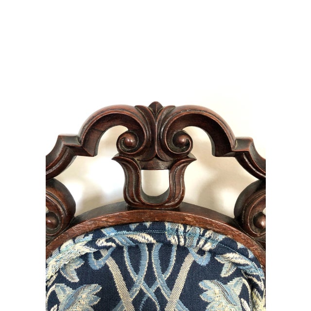 19th Century Carved Mahogany Side Chair For Sale - Image 5 of 11
