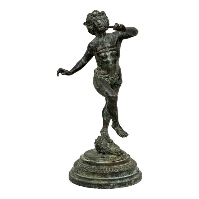 Vintage Maintland Smith Bronze Figure of Pan For Sale