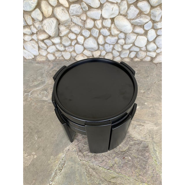 Wood 780/783 Stacking Tables by Gianfranco Frattini for Cassina, Italy, Set of 3 For Sale - Image 7 of 12