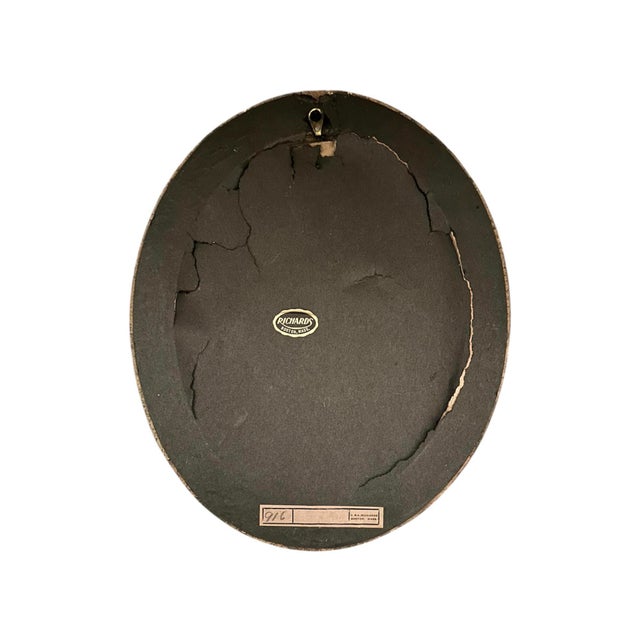 Antique Gilt Oval Framed Portrait Print of a Young Boy / Child Titled “Paul” by C & A. Richards, Boston, Massachusetts For Sale - Image 4 of 6