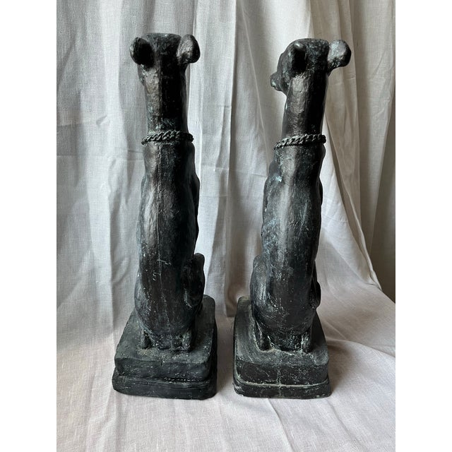 Vintage Whippet Dog Statues a Pair For Sale - Image 6 of 11