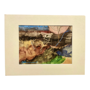 1950s New England Woods Watercolor by Maria Liszt