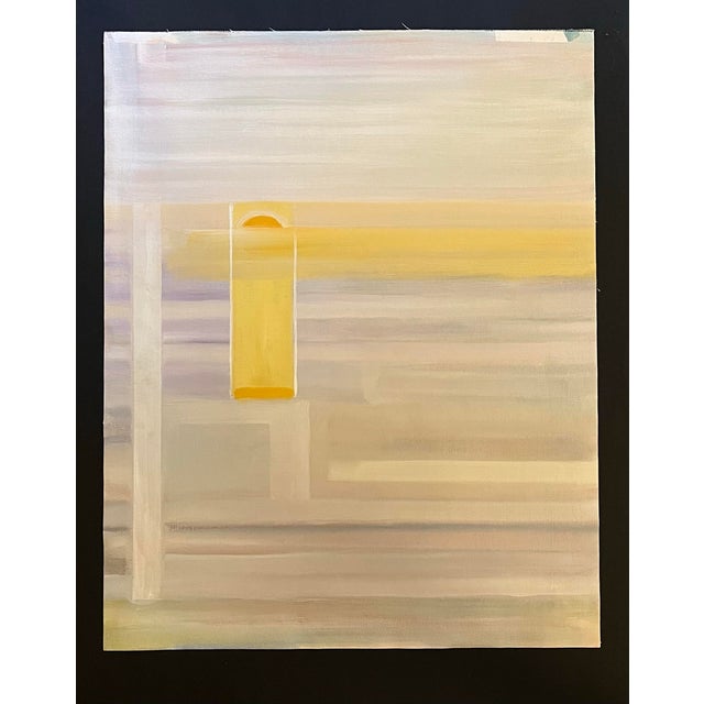 Abstract minimal painting on canvas. Untitled. Signed on the reverse. Satori Gregorakis (Long Island, N.Y., 1943-) Satori...
