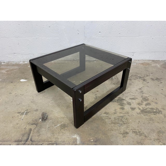 1970s Percival Lafer Rosewood and Smoked Glass Coffee or Side Table, 1970s For Sale - Image 5 of 11