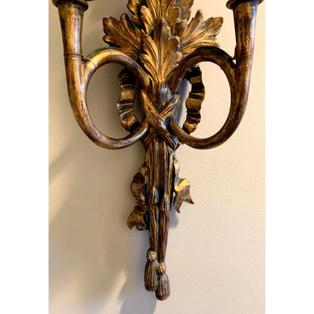Early 20th Century Italian Gilt Wood Carved Sconce For Sale - Image 4 of 12