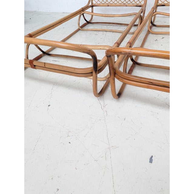 Italian Bamboo Single Beds, 1960s, Set of 2 For Sale - Image 14 of 16