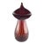 Walter Blenko Jack in the Pulpit Glass Amberina Ribbed Signed Vase For Sale