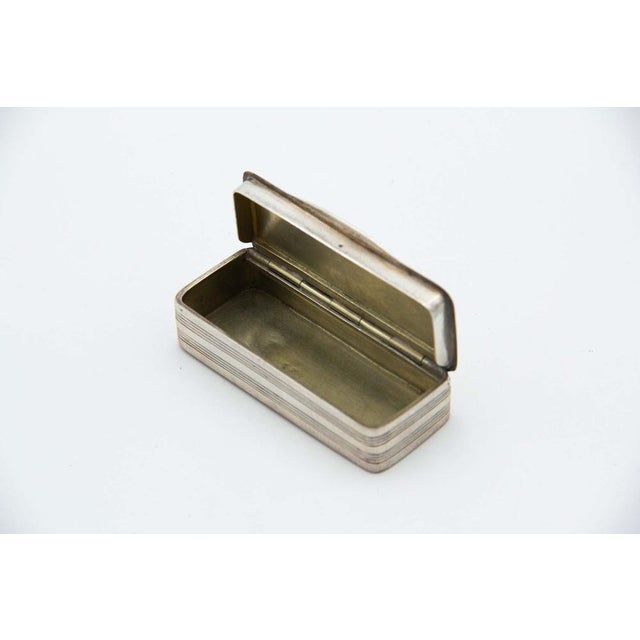 Rectangular Silver Snuff Box, in Good conditions. Designed 1920 to 1949