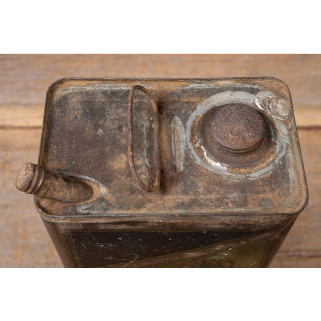 1910s Antique "Indian" Hand Separator Oil 1-Gal. Can For Sale - Image 5 of 7