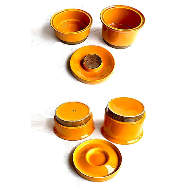 Pumpkin 1970s Hand Painted Ceramic Serving Pieces From Egersund Norway, 5 Piece Set For Sale - Image 8 of 10