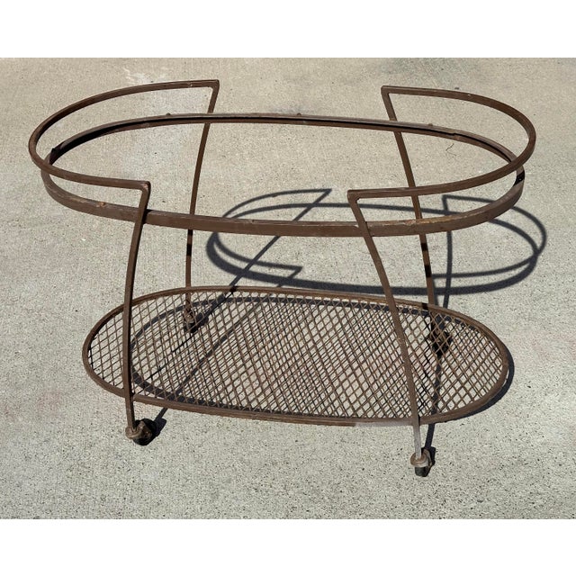 Mid-Century Modern Mid-Century Modern Russell Woodard Style Outdoor Bar Cart For Sale - Image 3 of 5