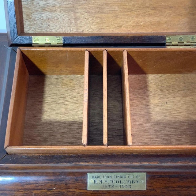 Wood Royal Mail Steamer Columba Desk Box For Sale - Image 7 of 7