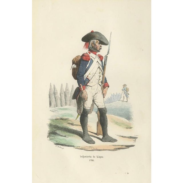 Mid 19th Century After Horace Vernet, French Line Infantry Soldier, 1843, Paper For Sale - Image 5 of 10