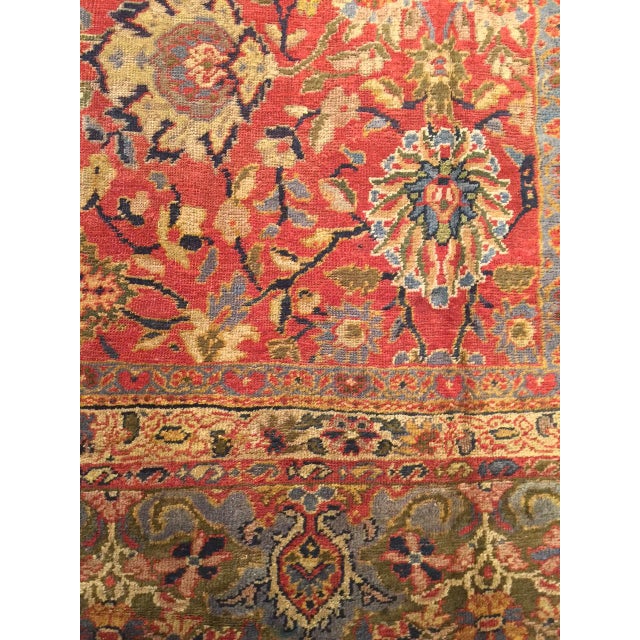 1900 - 1909 Antique Mahal Rug 9'2 X 13'5 For Sale - Image 5 of 5