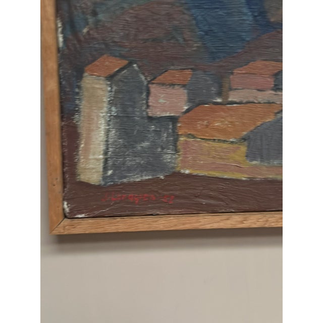 Johan Lundgren, Cityscape, 1952, Oil Painting on Canvas, Framed For Sale - Image 14 of 18