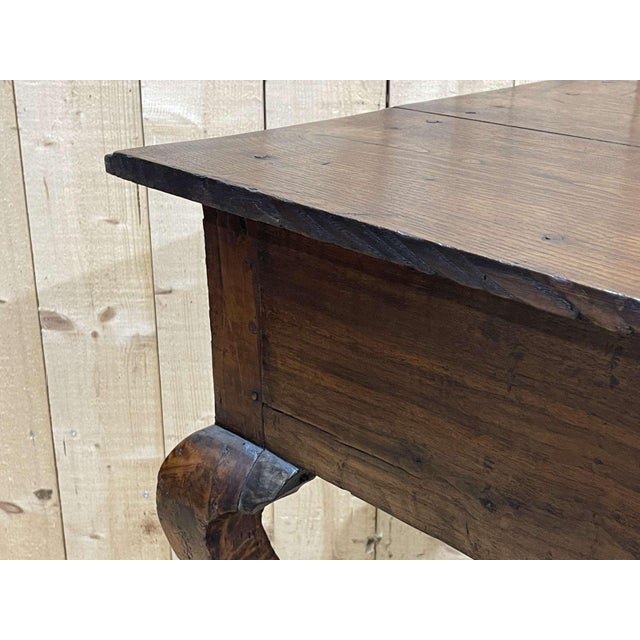 18th Century English Rustic Console in Chestnut and Cherry For Sale - Image 6 of 18