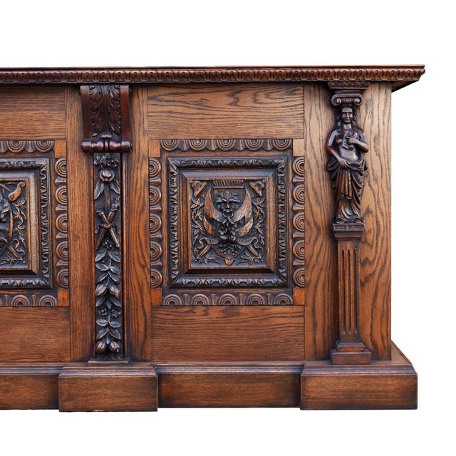 Victorian Carved Oak Front and Back Bar, 1880, Set of 2 For Sale - Image 13 of 18