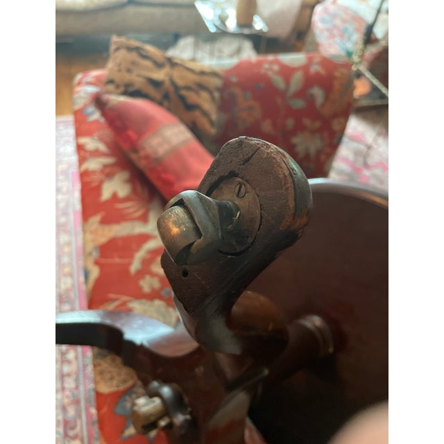 Wood Antique Mahogany Dumb Waiter Silent Butler Three Tier Server For Sale - Image 7 of 12