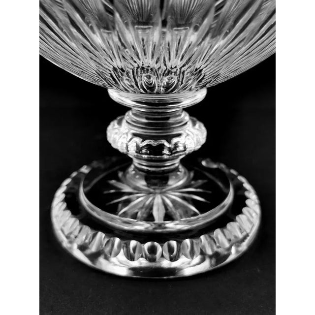 Neoclassical Italian Crystal Vase with Engravings, 1981 For Sale - Image 8 of 13