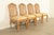 John Stuart French Provincial Louis XV Carved Oak and Cane Back Side Chairs or Dining Chairs | Set of Four For Sale - Image 14 of 14
