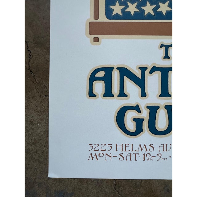 Modern 1976 David Lance Goines "The Antique Guild" Lithograph #56 For Sale - Image 3 of 7