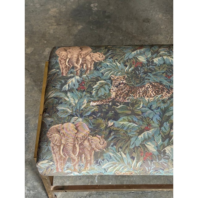 Dunbar Furniture 1950s Edward Wormley for Dunbar Brass Bench- Unmarked For Sale - Image 4 of 11