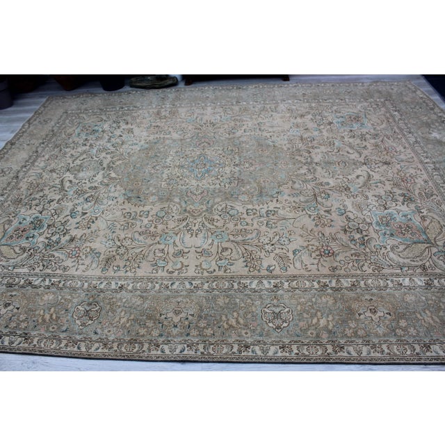 Extra Large Vintage Turkish Area Rug - 114"x153" For Sale - Image 4 of 13