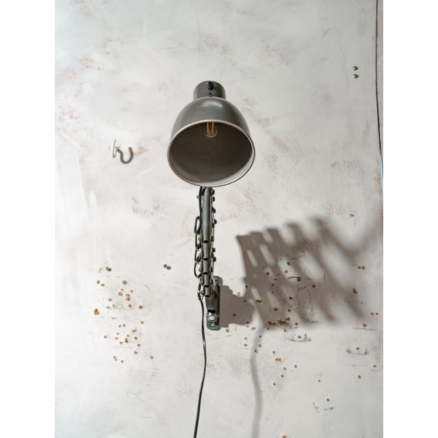 Grey Scissor Wall Lamp by H. Th. J. A. Busquet for Hala Zeist, Netherlands, 1940s For Sale - Image 14 of 15