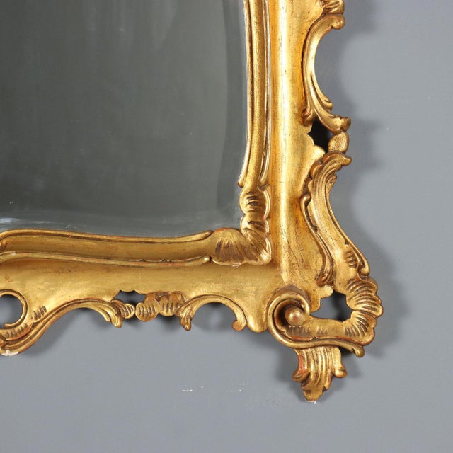 Glass Carved and Gilded Rococo Style Mirror For Sale - Image 7 of 11