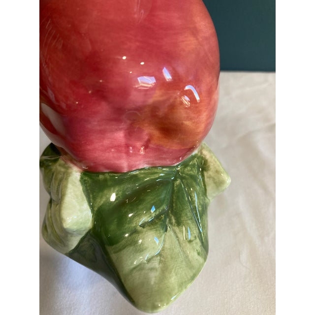 Ceramic Mid 20th Century Majolica Apple Ceramic Creamer Pitcher For Sale - Image 7 of 9